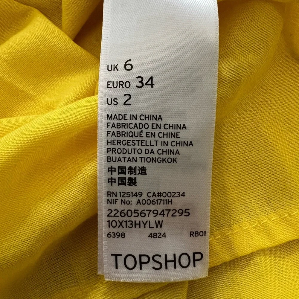 Topshop yellow appliqué